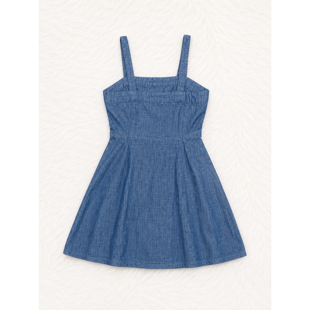 Charlotte Russe Chambray Denim Button Front Dress Medium | Cottagecore Y2K - Picture 3 of 3